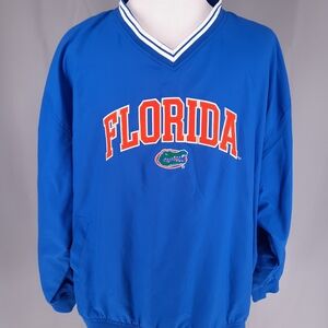 Florida Gators Blue V Neck Pullover Windbreaker Men's 2XL Pro Player Lined